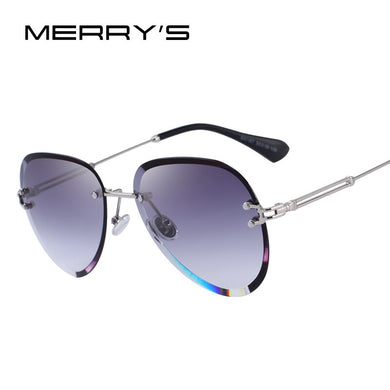 MERRYS DESIGN Women Rimless Pilot Gradient Sunglasses UV400 Protection S6121