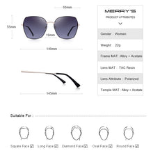Load image into Gallery viewer, MERRYS DESIGN Women Square Polarized Sunglasses  Ladies Trending Sun glasses UV400 Protection S6236