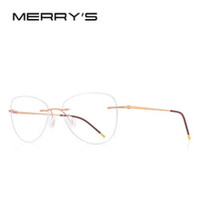 Carica l&#39;immagine nel visualizzatore di Gallery, MERRYS DESIGN Women Titanium Alloy Rimless Ladies Frames Ultralight Frameless Optical Frames Eyewear S2888