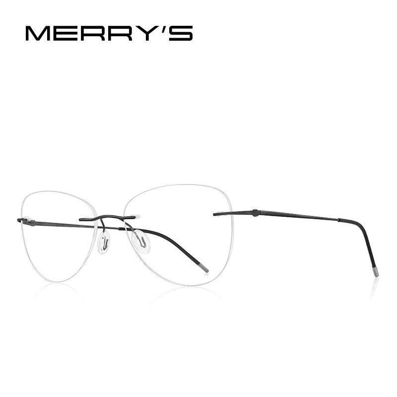 MERRYS DESIGN Women Titanium Alloy Rimless Ladies Frames Ultralight Frameless  Optical Frames Eyewear S2888