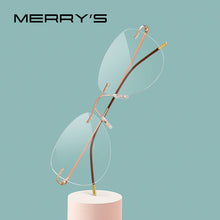 Carica l&#39;immagine nel visualizzatore di Gallery, MERRYS DESIGN Women Titanium Alloy Rimless Ladies Frames Ultralight Frameless Optical Frames Eyewear S2888