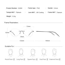 Carica l&#39;immagine nel visualizzatore di Gallery, MERRYS DESIGN Women Titanium Alloy Rimless Ladies Frames Ultralight Frameless Optical Frames Eyewear S2888