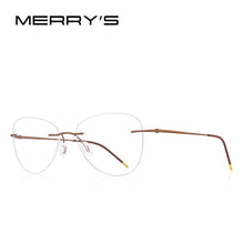 Carica l&#39;immagine nel visualizzatore di Gallery, MERRYS DESIGN Women Titanium Alloy Rimless Ladies Frames Ultralight Frameless Optical Frames Eyewear S2888