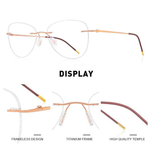 MERRYS DESIGN Women Titanium Alloy Rimless Ladies Frames Ultralight Frameless  Optical Frames Eyewear S2888