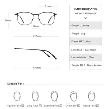 Load image into Gallery viewer, MERRYS DESIGN Women Vintage Alloy Glasses Frame Unisex Optical Ultralight Myopia Prescription Men Eyeglasses S2173