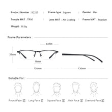 Load image into Gallery viewer, MERRYS Men Optical Frames Eyeglasses Frames Rack Commercial Glasses Eyeglasses Frame Myopia Titanium Frame TR90 Legs