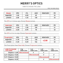 Load image into Gallery viewer, MERRYS Tinted Dyeing Series 1.56 1.61 1.67 Prescription CR-39 Resin Optical Glasses Lenses Myopia Hyperopia Sunglasses Lens