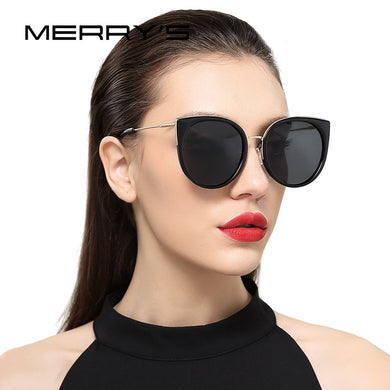 MERRYS Women Classic Brand Designer Cat Eye Polarized Sunglasses SunGlasses S6018