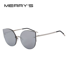 Carica l&#39;immagine nel visualizzatore di Gallery, MERRYS Women Classic Brand Designer Cat Eye Sunglasses Rimless Metal Frame Sun Glasses S8099