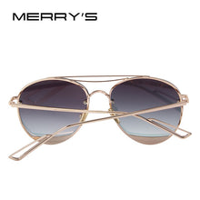 Carica l&#39;immagine nel visualizzatore di Gallery, MERRYS Women Classic Brand Designer Rimless Sunglasses Twin Beam Metal Frame Sun Glasses S8096