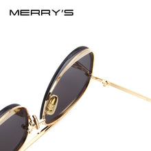 Carica l&#39;immagine nel visualizzatore di Gallery, MERRYS Women Classic Brand Designer Rimless Sunglasses Twin Beam Metal Frame Sun Glasses S8096