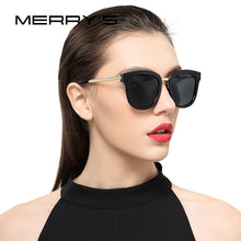 Load image into Gallery viewer, MERRYS Women Classic Cat Eye Polarized Sunglasses Sun Glasses Metal Temple 100% UV Protection S6082