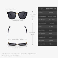 Load image into Gallery viewer, MERRYS Women Classic Cat Eye Polarized Sunglasses Sun Glasses Metal Temple 100% UV Protection S6082