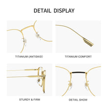 Load image into Gallery viewer, MESSAY Pure Titanium Eyeglasses Frames Men Optical Retro Square Vintage Glasses Frame  Prescription Lens Myopia  Women MS18517
