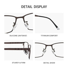 Load image into Gallery viewer, MESSAY Pure Titanium Glasses Frame Men Optical Prescription Lens Myopia Square Spectacle Women Full Eyegalssses Frames  MS85642