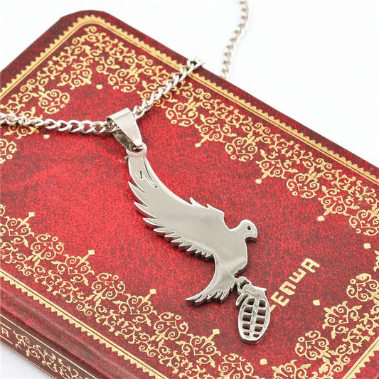 MF0182 Collana con pendente in lega di musica rock di Hollywood Undead di New Rock Band per accessori di gioielli regalo di Natale 