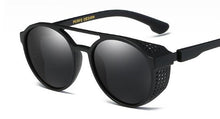 Load image into Gallery viewer, MINCL/ 2023 hollow polarized lenses polarized sunglasses men punk Gothic round metal glasses UV400 with box  LXL