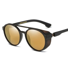 Load image into Gallery viewer, MINCL/ 2023 hollow polarized lenses polarized sunglasses men punk Gothic round metal glasses UV400 with box  LXL
