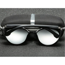 Load image into Gallery viewer, MINCL/ 2023 hollow polarized lenses polarized sunglasses men punk Gothic round metal glasses UV400 with box  LXL