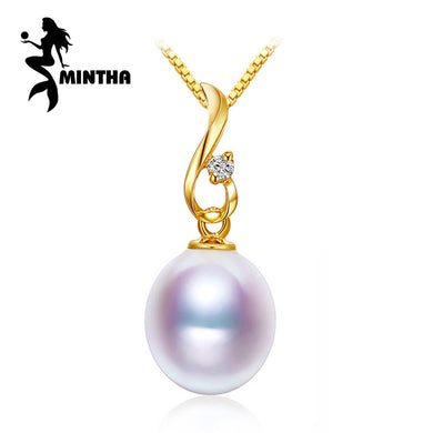 18K Gold Heart Pendant pearl Jewelry,pearl pendant necklace women,bohemian brand Send 925 sterling silver chain
