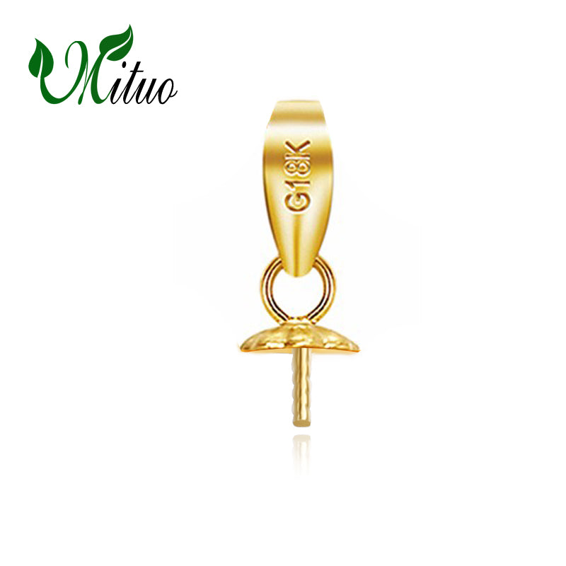 18K Yellow Gold trendy pendant pearl DIY accessories necklace for love women,wedding pearl Jewelry,chain necklace