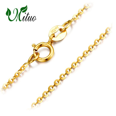Genuine 18K Yellow Rose Gold Chain Cost Price Sale Pure 18K Gold Necklace for love Best Gift For women career necklaces