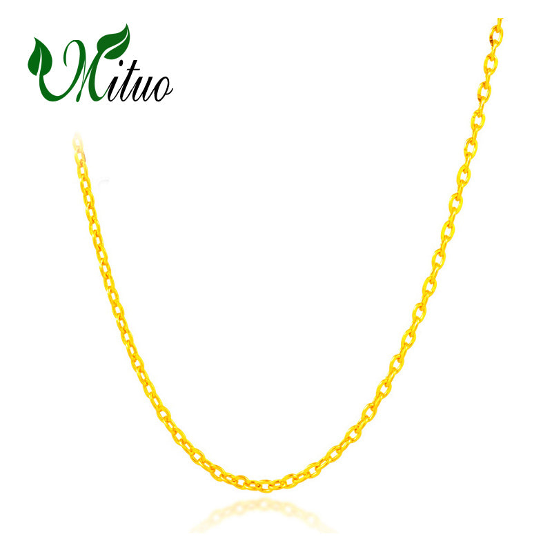 Genuine 18K Yellow Rose Gold Chain Cost Price Sale Pure 18K Gold Necklace for love Best Gift For women career necklaces