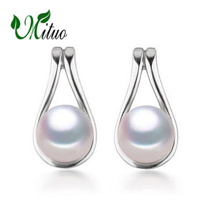 pearl earrings,2017 new natural Pearl earring, earrings for women,vintage accessories Jewelry stud earrings,jewelry box