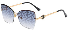 Load image into Gallery viewer, MIZHO 2023 Cat eye Women Sunglasses Brand Woman Vintage Gradien Cateye Glasses Ladies Sunglasses Metal Retro Pattern