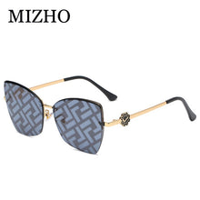 Load image into Gallery viewer, MIZHO 2023 Cat eye Women Sunglasses Brand Woman Vintage Gradien Cateye Glasses Ladies Sunglasses Metal Retro Pattern