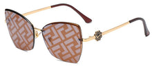 Load image into Gallery viewer, MIZHO 2023 Cat eye Women Sunglasses Brand Woman Vintage Gradien Cateye Glasses Ladies Sunglasses Metal Retro Pattern