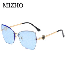 Load image into Gallery viewer, MIZHO 2023 Cat eye Women Sunglasses Brand Woman Vintage Gradien Cateye Glasses Ladies Sunglasses Metal Retro Pattern