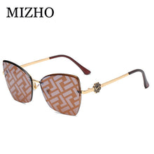 Load image into Gallery viewer, MIZHO 2023 Cat eye Women Sunglasses Brand Woman Vintage Gradien Cateye Glasses Ladies Sunglasses Metal Retro Pattern