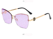 Load image into Gallery viewer, MIZHO 2023 Cat eye Women Sunglasses Brand Woman Vintage Gradien Cateye Glasses Ladies Sunglasses Metal Retro Pattern