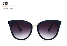 Load image into Gallery viewer, MIZHO Cat Eye Sunglasses Women Brand Designer Vintage 2023 Small Frame Gradient Ladies Sunglasses White Retro Shades