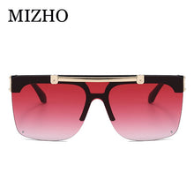 Load image into Gallery viewer, MIZHO Flip Mirrored Celebrity Sunglasses Women Vintage Square Trendy  UV Shades Classic Korea Glasses Men