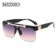Load image into Gallery viewer, MIZHO Flip Mirrored Celebrity Sunglasses Women Vintage Square Trendy  UV Shades Classic Korea Glasses Men