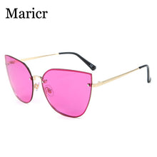 Load image into Gallery viewer, MIaricr Cool Retro Rimless Sunglasses Cat Eye Retro Shades UV400 Vintage Glasses Women