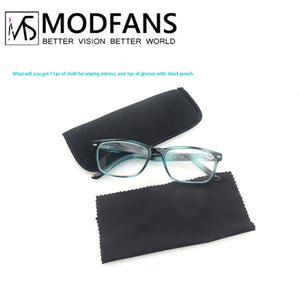 MODFANS Reading Glasses Men Women,Eyeglasses Readers,Square Ink Design Frame,Comfortable Wear,Unbreakable,with Sliver Rivet
