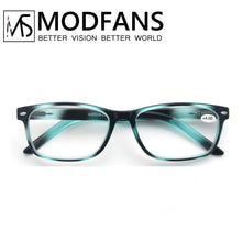 Load image into Gallery viewer, MODFANS Reading Glasses Men Women,Eyeglasses Readers,Square Ink Design Frame,Comfortable Wear,Unbreakable,with Sliver Rivet