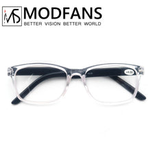 Load image into Gallery viewer, MODFANS Reading Glasses Men Women,Eyeglasses Readers,Square Ink Design Frame,Comfortable Wear,Unbreakable,with Sliver Rivet