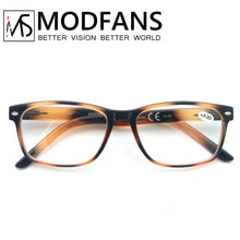 Load image into Gallery viewer, MODFANS Reading Glasses Men Women,Eyeglasses Readers,Square Ink Design Frame,Comfortable Wear,Unbreakable,with Sliver Rivet