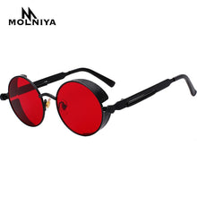 Load image into Gallery viewer, MOLNIYA Classic Gothic Steampunk Sunglasses Sun Glasses Men Women Brand Designer Vintage Round Glasses Driving Goggle