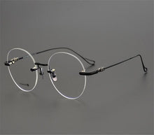 Load image into Gallery viewer, MONGOTEN Business Men Design Pure Titanium Rimless Myopia Eyeglasses Brand Design Clear Lens Silver Black Optical Eyewear Men