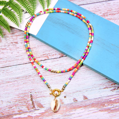 MOON GIRL Big Seashell Long Pendant Necklace Bohemian Fashion Chic Girl Statement Boho Party Collier Femme Dropshipping