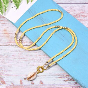 MOON GIRL Big Seashell Long Pendant Necklace Bohemian Fashion Chic Girl Statement Boho Party Collier Femme Dropshipping