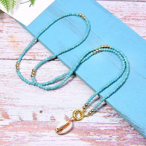 MOON GIRL Big Seashell Long Pendant Necklace Bohemian Fashion Chic Girl Statement Boho Party Collier Femme Dropshipping