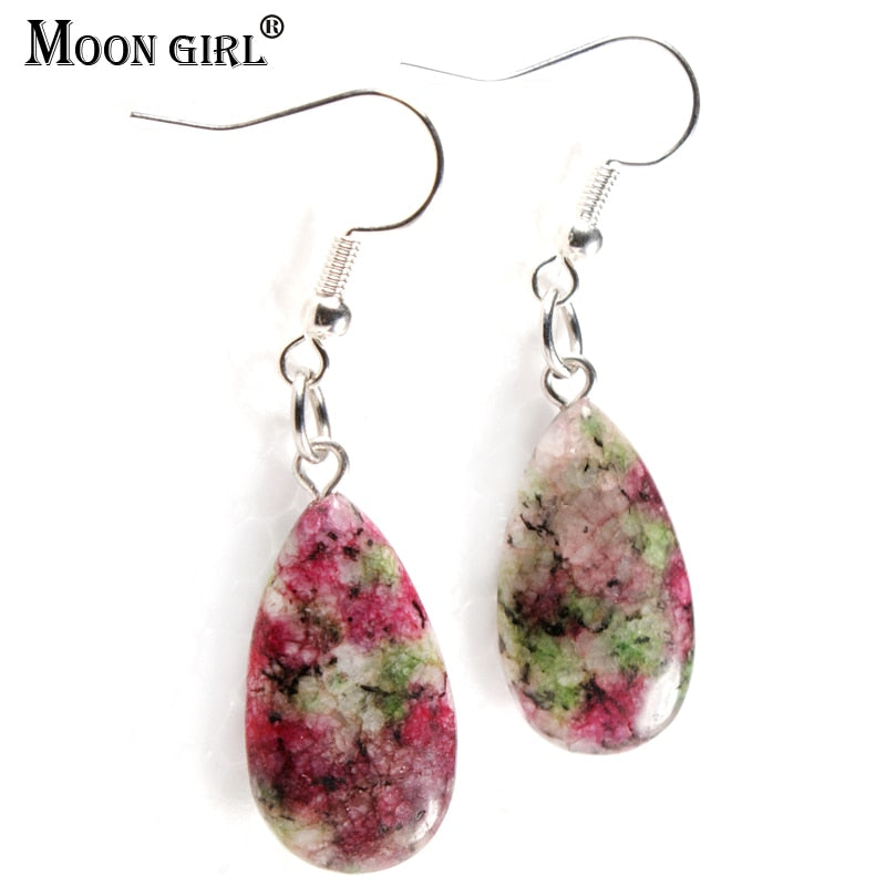 Natural Stone Water Drop Earring Ethnic Fashion Earrings for Women High Quality Earringl New Bijoux Navidad Gifts