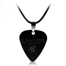 Carica l&#39;immagine nel visualizzatore di Gallery, Music Band 5 Second of Summer Necklace Pendant for Fans High Quality Stainless Steel Guitar Pick Necklace