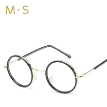 Load image into Gallery viewer, MS Anti Blue light Ray Computer Goggles Radiation-resistant Transparent eye glasses Round frames for Unisex Flat mirror  Goggles